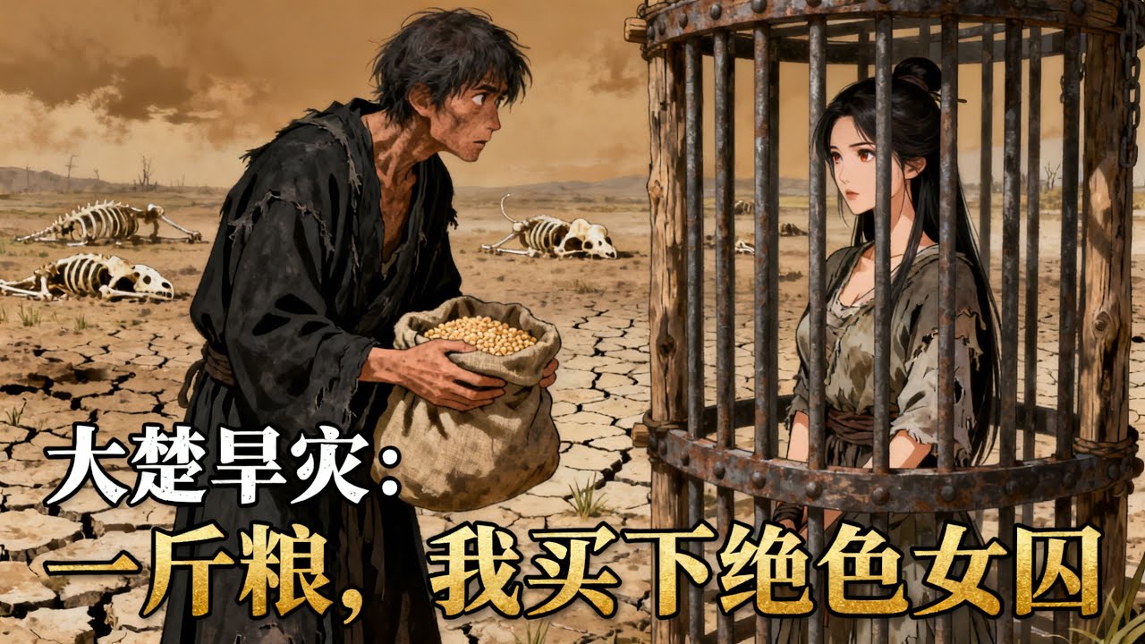 【第二集】《大楚旱災：一斤糧，我買下絕色女囚》穿越成大旱之年的窩囊廢，我竟用一斤米買下被所有人嫌棄的絕色女囚，看她眼中寒霜化爲春水，助我逆襲成王。#历史#玄幻#小说