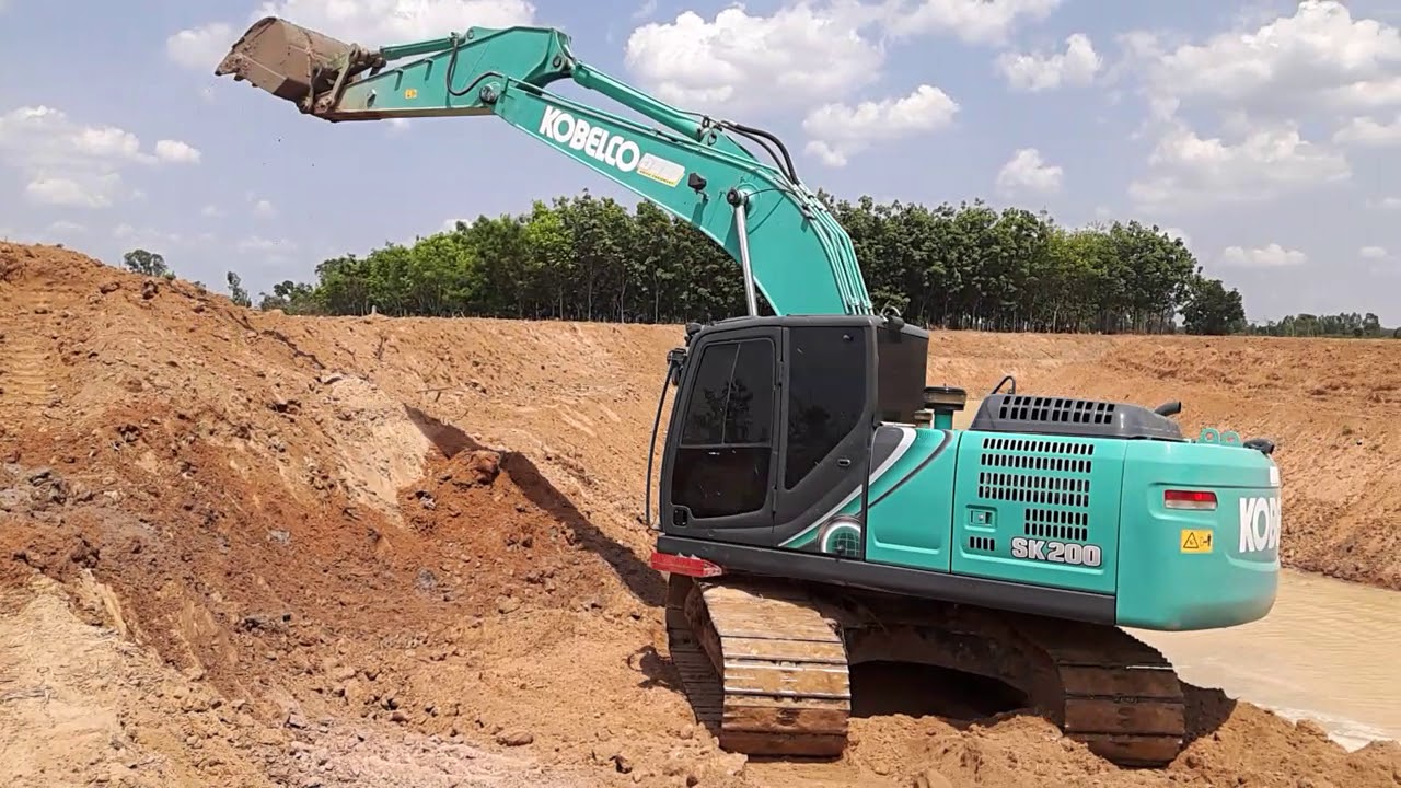 รีวิว kobelco sk200-10 ลอกคลอง 2 กิโลเมตร ฝีมือสุดยอดครับ excavator EP.4580