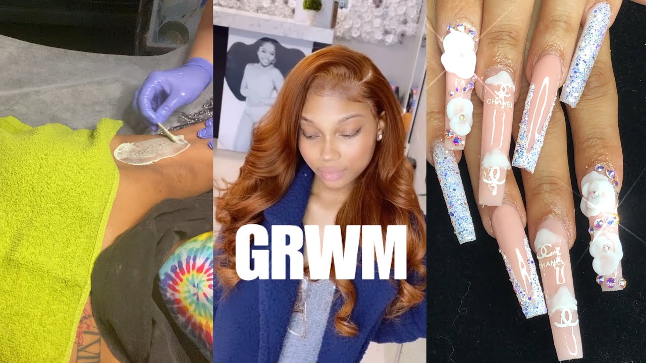 GRWM FOR MY BIRTHDAY! ♡:  I SPENT $100 ON WAXING, NAIL TIME, + HAIR SLAY