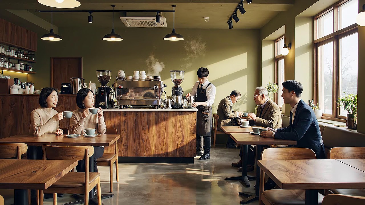 평화로운 커피 시간을 위한 봄 커피하우스 재즈 ☕🌸🎷