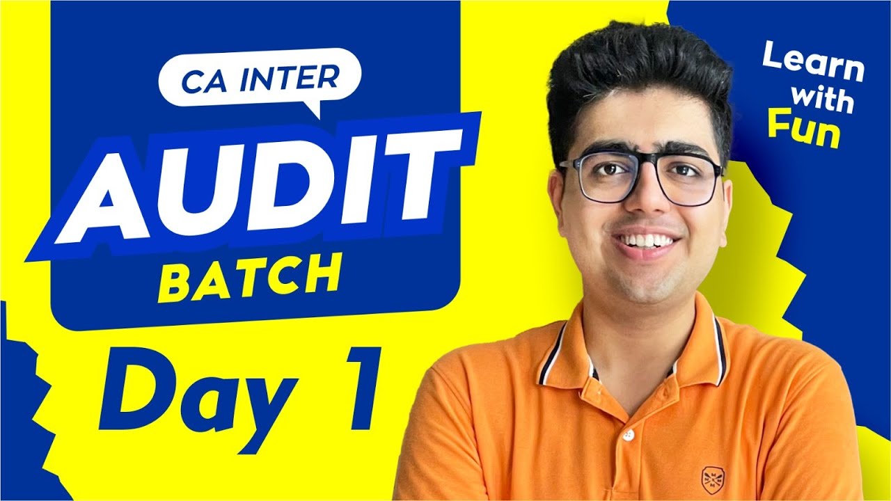 Day 1 | CA Inter Audit Jan'25 Batch | CA Shubham Keswani (AIR 8)