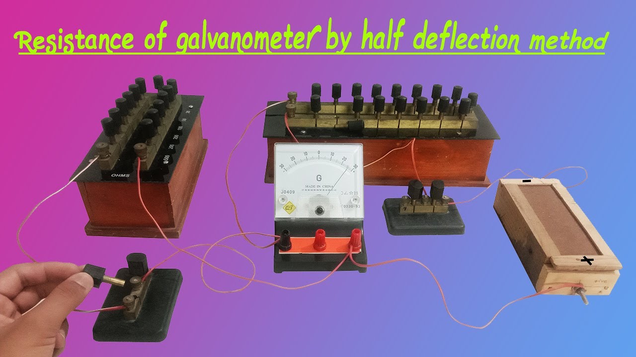 Resistance of a galvanometer by half deflection method experiment