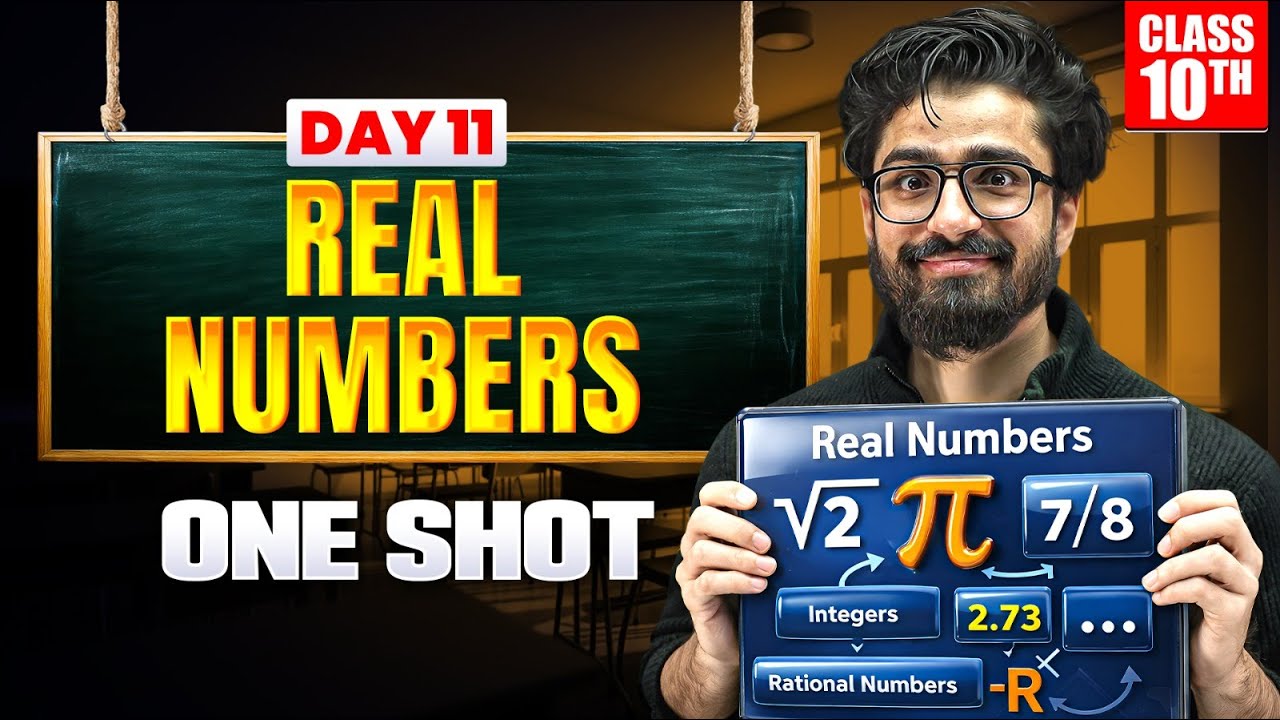 Class 10 REAL NUMBERS One Shot 🔥 Class 10 Maths Chapter 1 | One Day One Chapter