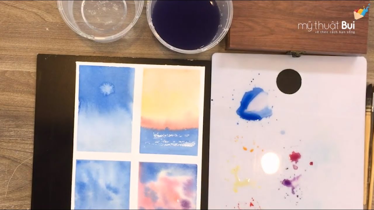 Watercolor tutorial #1 | Kỹ thuật cơ bản trong màu nước