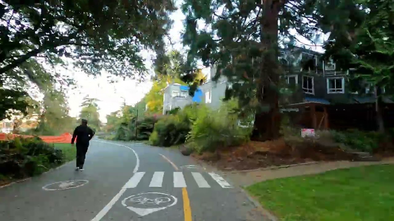 E-Scooter on False Creek Seawall to and from Granville Island - Fall 2025