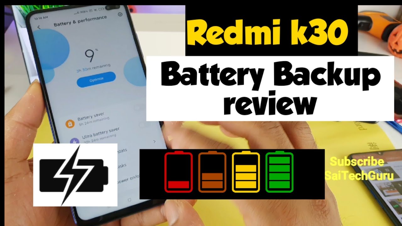 Redmi k30 battery life test with SOT