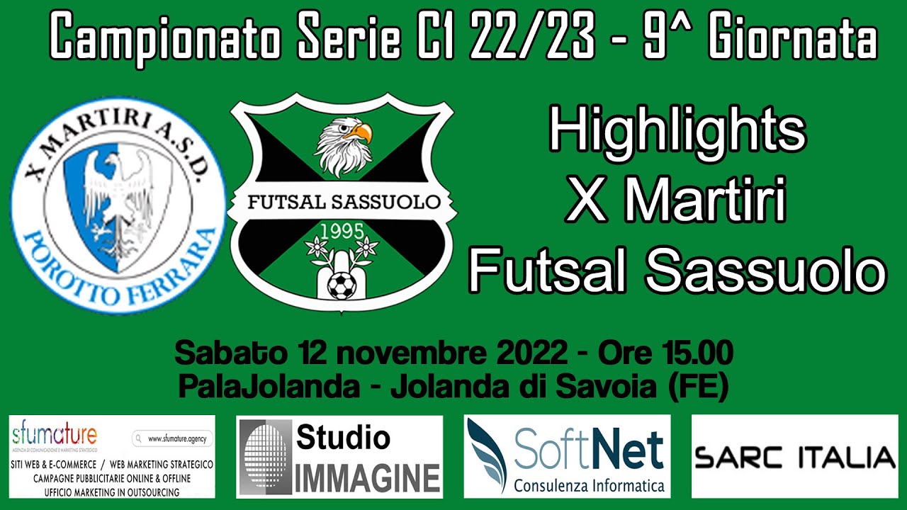 Highlights X Martiri - Futsal Sassuolo [G9 Serie C1 22/23]