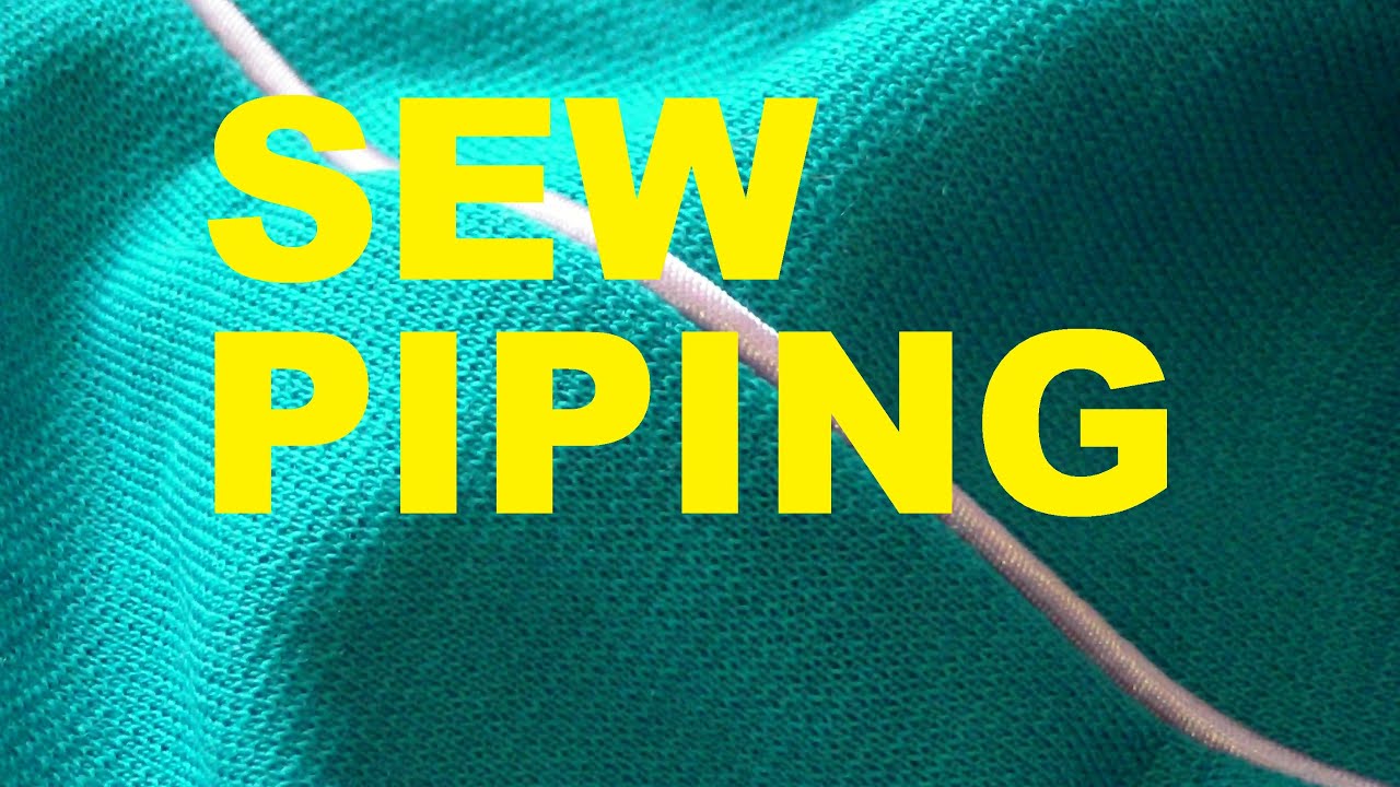 Sewing Piping into a Seam. Inserting Single Piping Tape into a Seam
