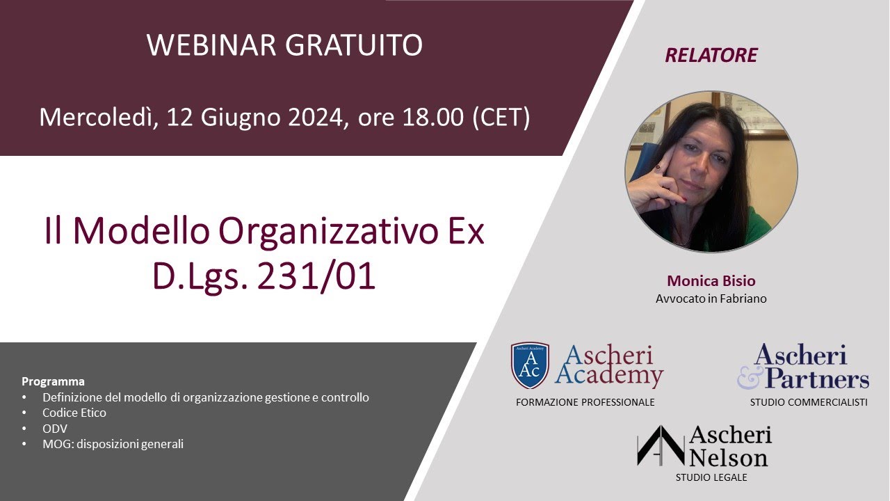 Il Modello Organizzativo Ex D.Lgs. 231/01