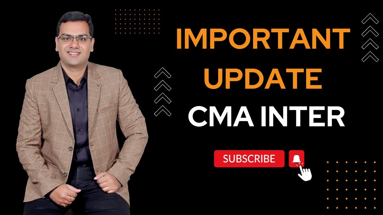 CMA Inter Important Update | CA Saurav Jindal | KSJ Teaching