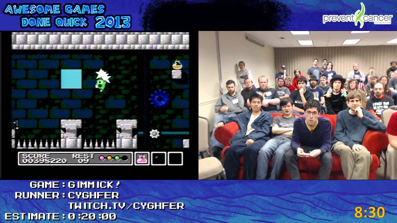 Gimmick! (NES) SPEED RUN in 11:44 by cyghfer (Awesome Games Done Quick 2013) AGDQ