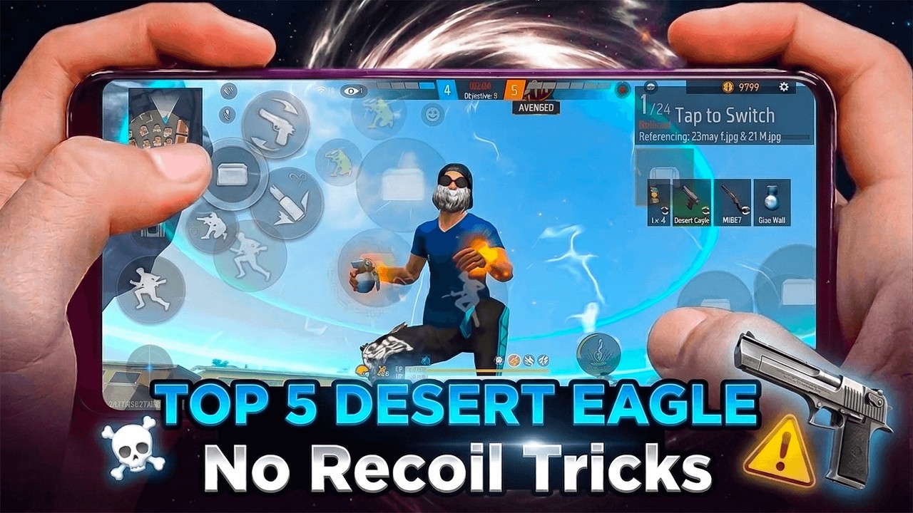 Top 5 No Recoil 💀 Desert-Eagle Headshot 🥶 Tricks ⚙️ Better Than Pc Players 🖥 | One Tap Tricks🔥 FF