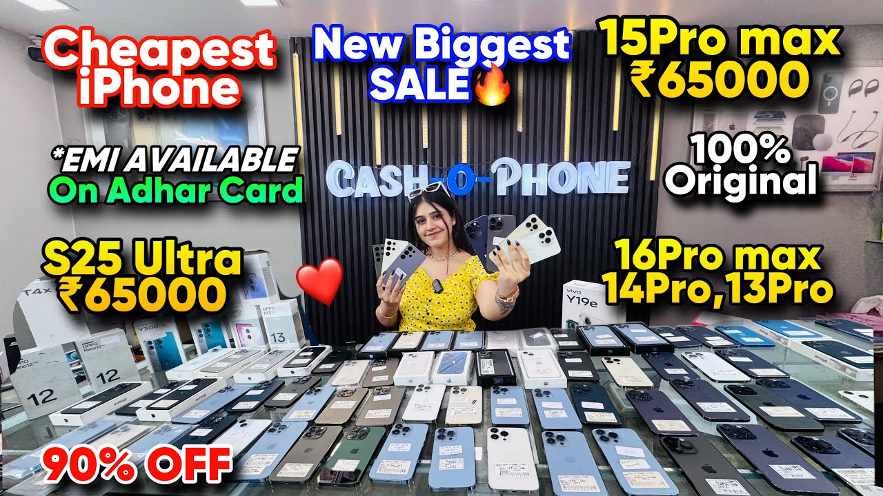 Biggest iPhone Sale Ever 🔥| Cash O Phone ,Tilak Nagar | Cheapest iPhone Market | iPhone 16Pro, 15Pro