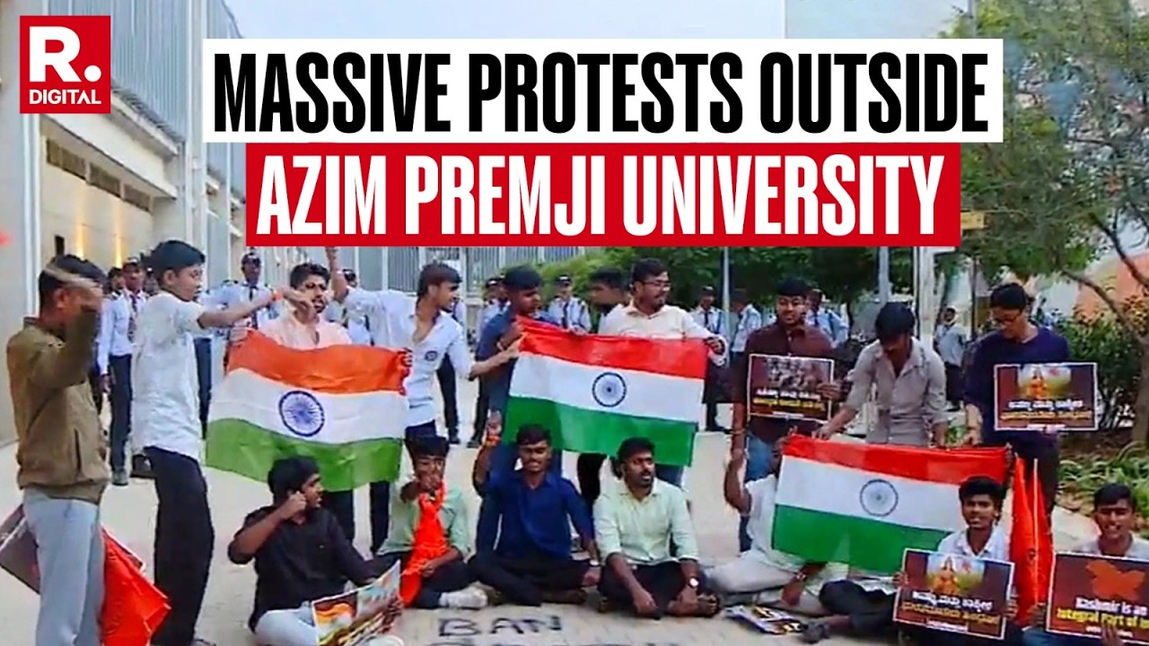 BREAKING: Massive Protests Outside Azim Premji University | Bengaluru