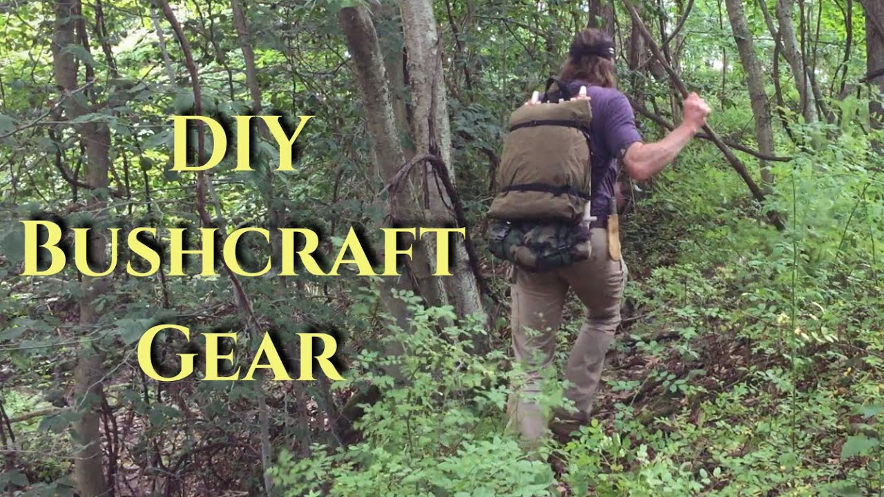 DIY Bushcraft Pack Frame, Plash Palatka, Tarp Shelter, 10C Survival Kit