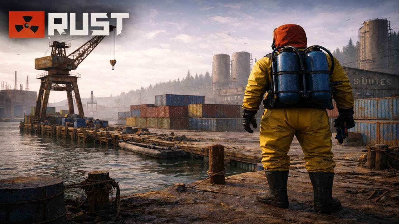Rust Harbor Ambience 🌊 Calm Ocean Sounds & Music for Sleep