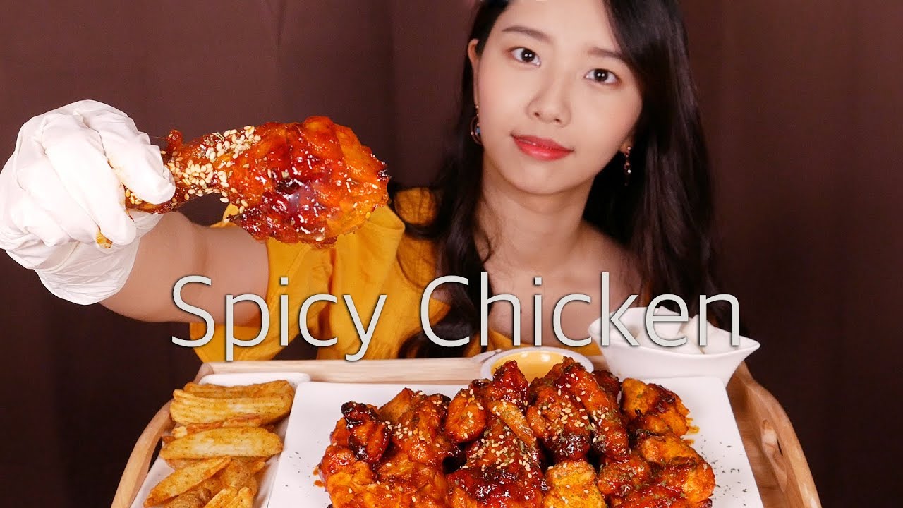 Курица корейского вкуса ASMR