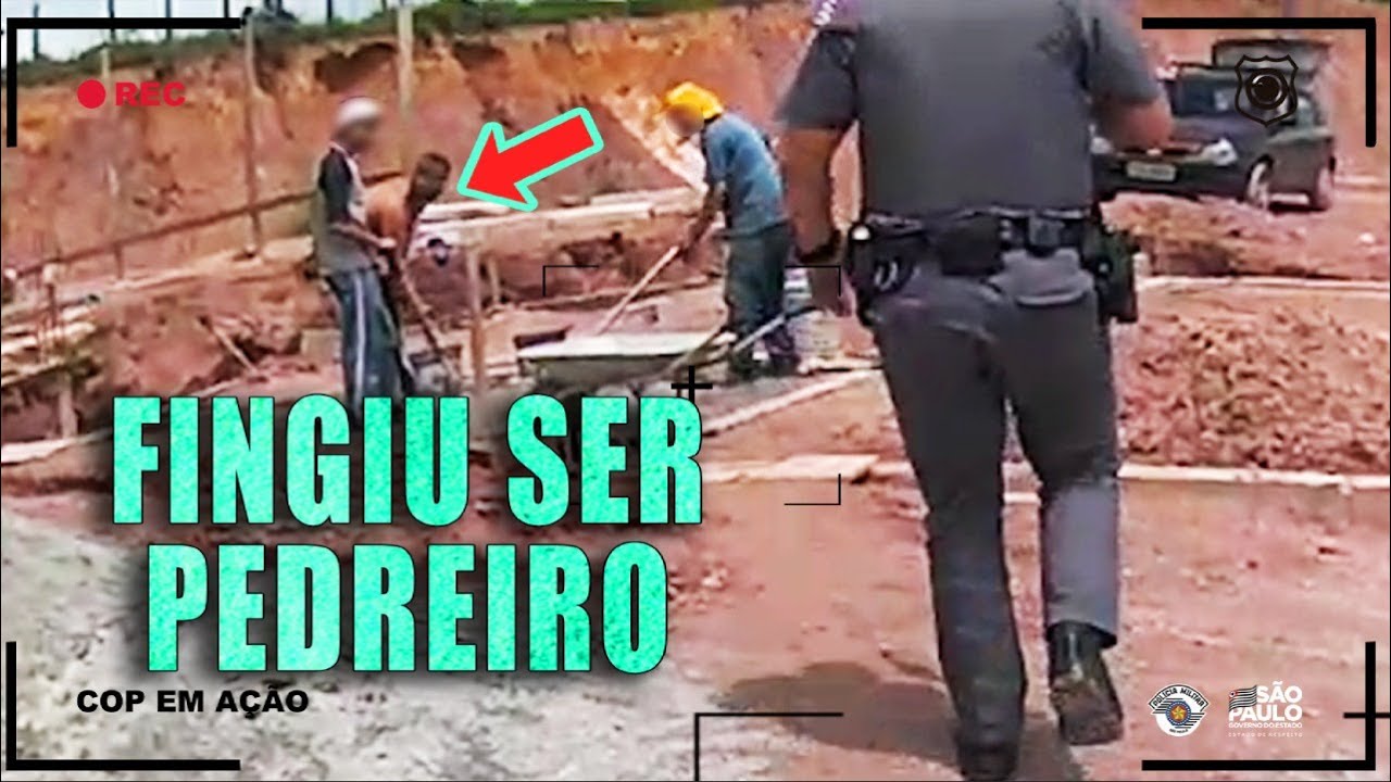 TENTOU ENGANAR POLICIAIS MILITARES FINGINDO SER PEDREIRO