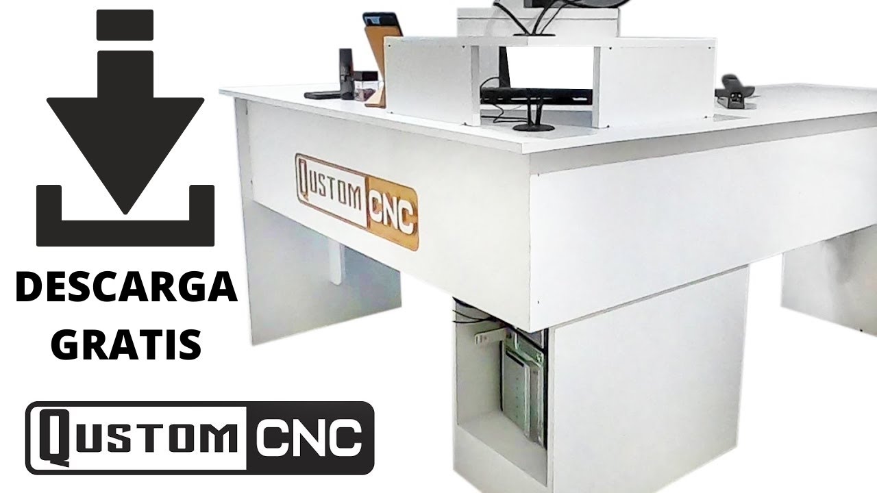 Escritorio Perfil Triangular hecho con un router Qustom CNC H1-2500V