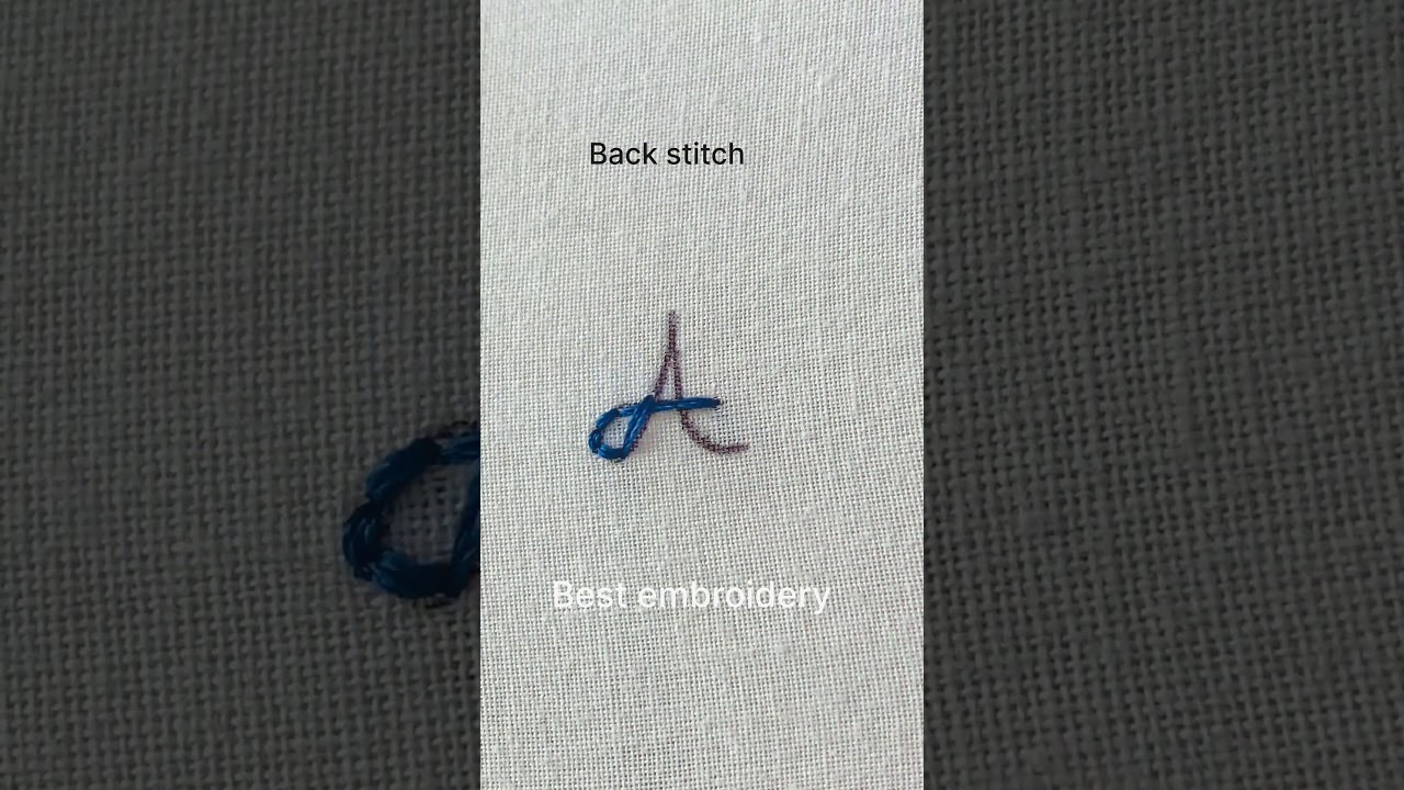 How to stitch letter A/monogram letter A