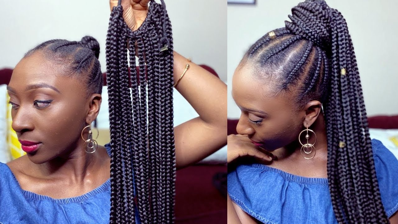 DIY: EASY BOX BRAID CROCHET PONYTAIL