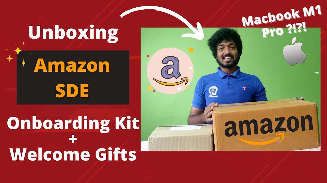 Unboxing AMAZON SDE (PPO) Onboarding Kit + Welcome Gifts | Which Laptop do you get? 🤔😍