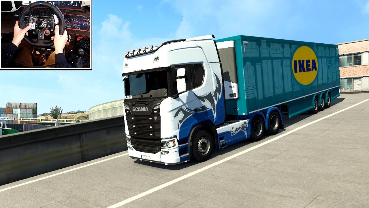 Pro Mods 2.52 -Transporting Potted Flowers To IKEA - Euro Truck Simulator 2  with Logitech G29