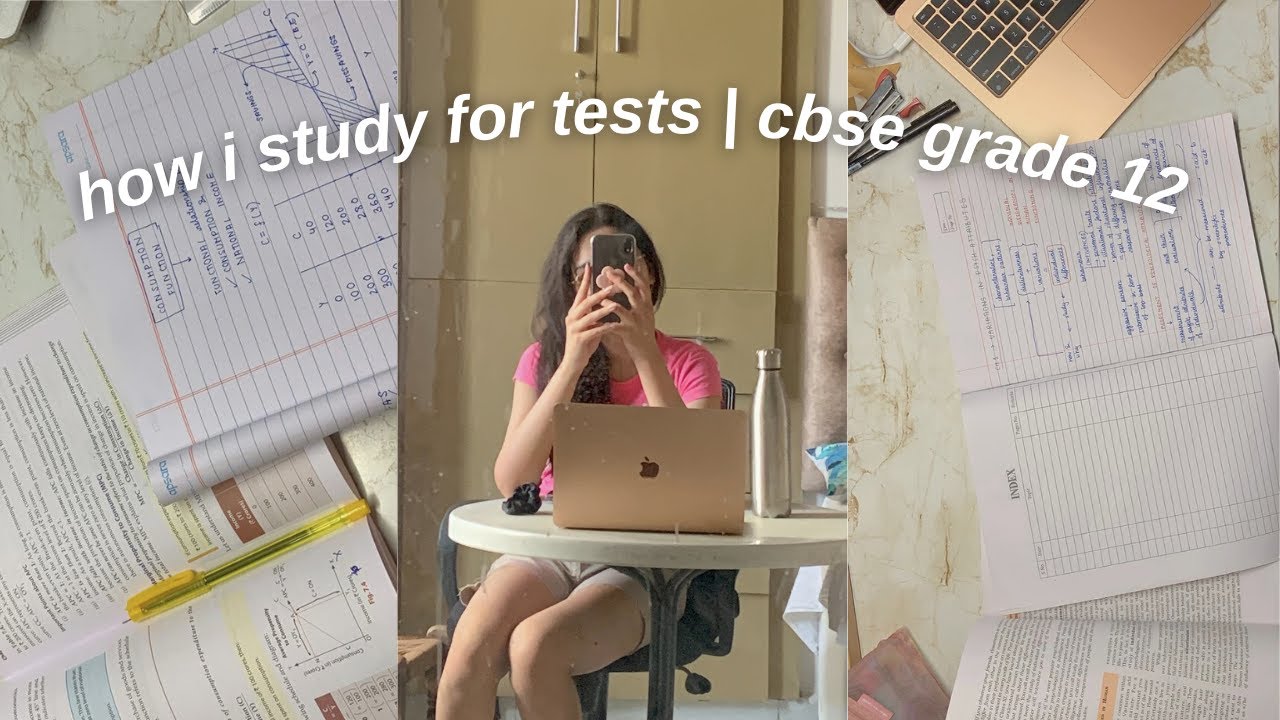 how i study for tests ♡ cbse grade 12 commerce