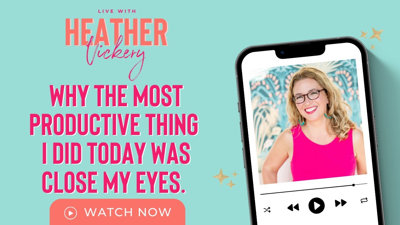 Why the most productive thing I did today was close my eyes.