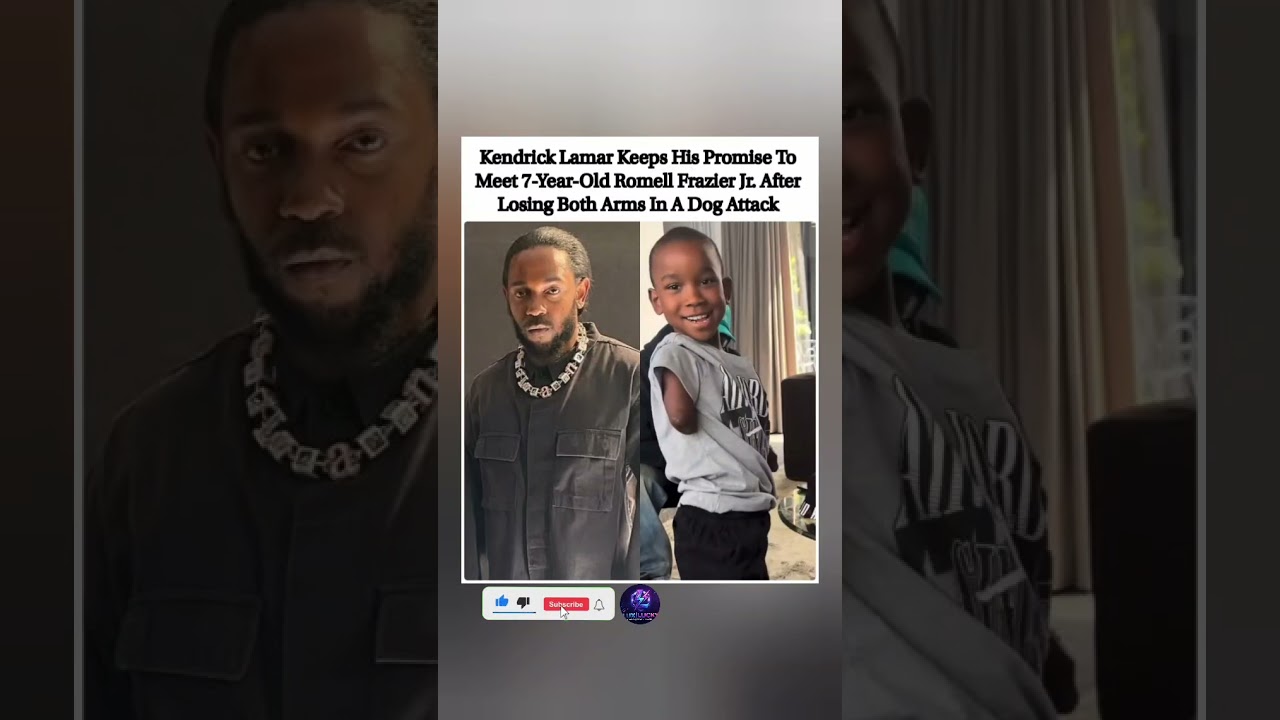 Kendrick Lamar&rsquo;s heartwarming gesture for young Romell Frazier Jr. 🥹✨ #shorts #viral #trending