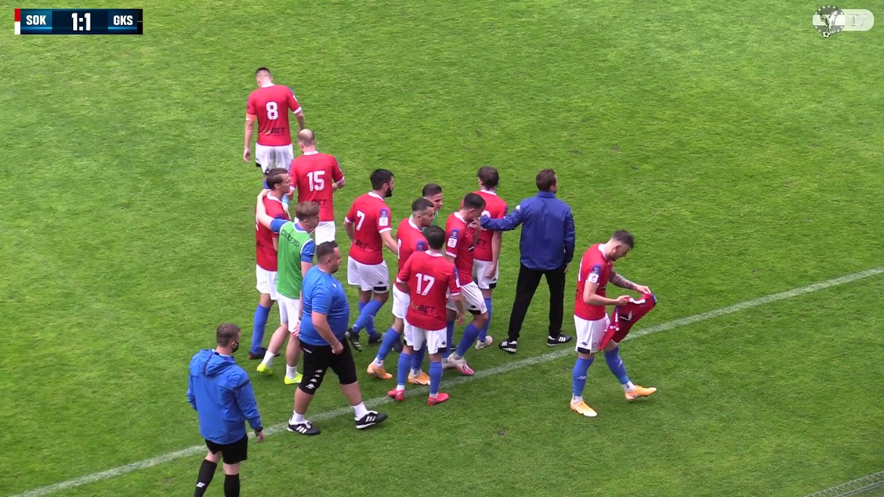 Skr&oacute;t meczu Sok&oacute;ł Ostr&oacute;da - GKS Katowice 12.06.2021