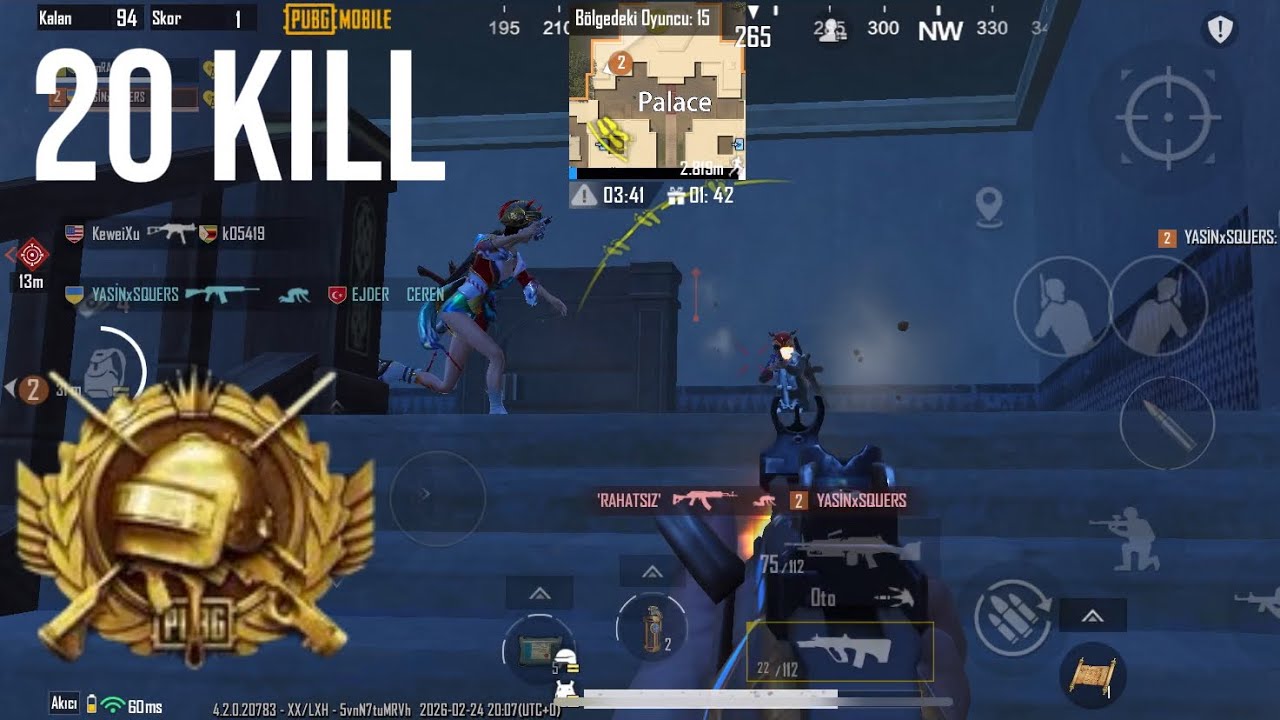 Pubg Mobile gameplay. Conqueror League 20 kill! RAR Pubg Mobile