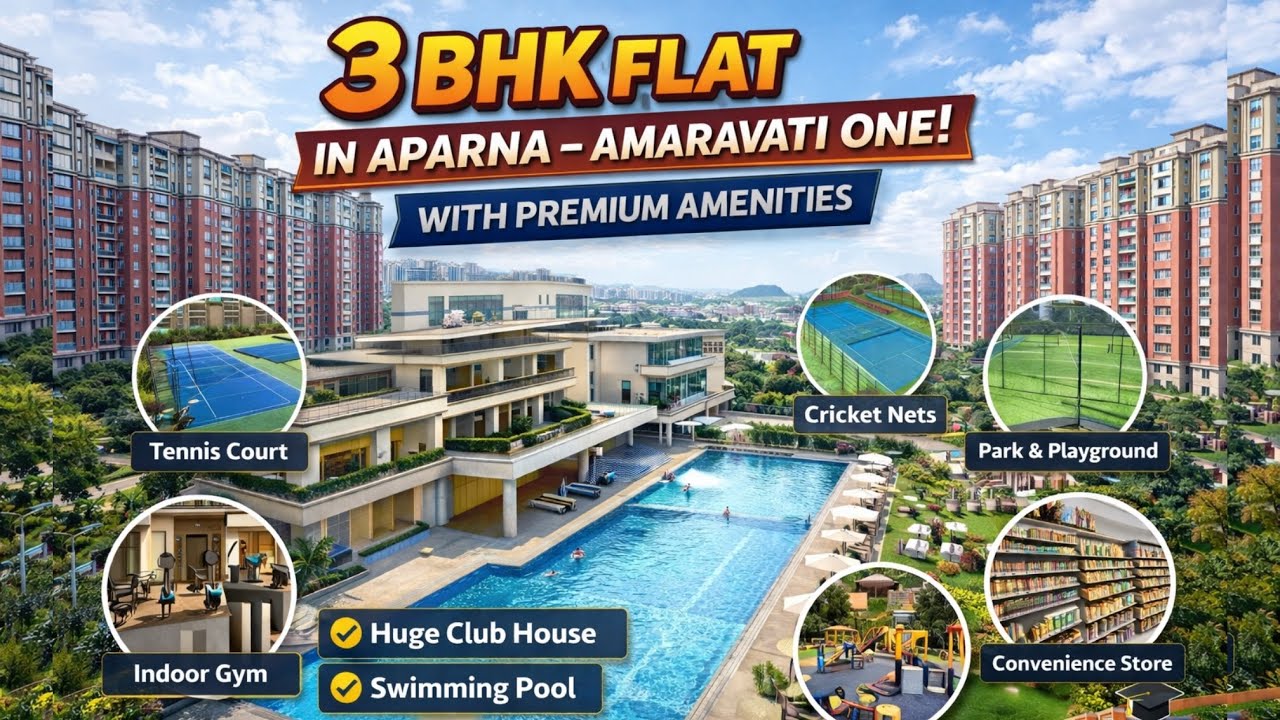 3 BHK Apartment Flat for sale in Aparna Amaravati One #flat #home Flat for sale in Vijayawada #house