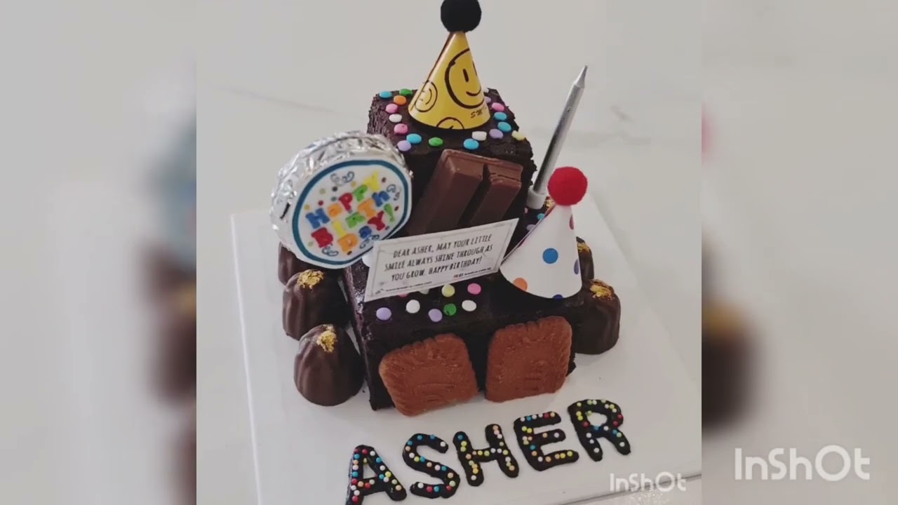Party Confetti Brownie Tower Cake