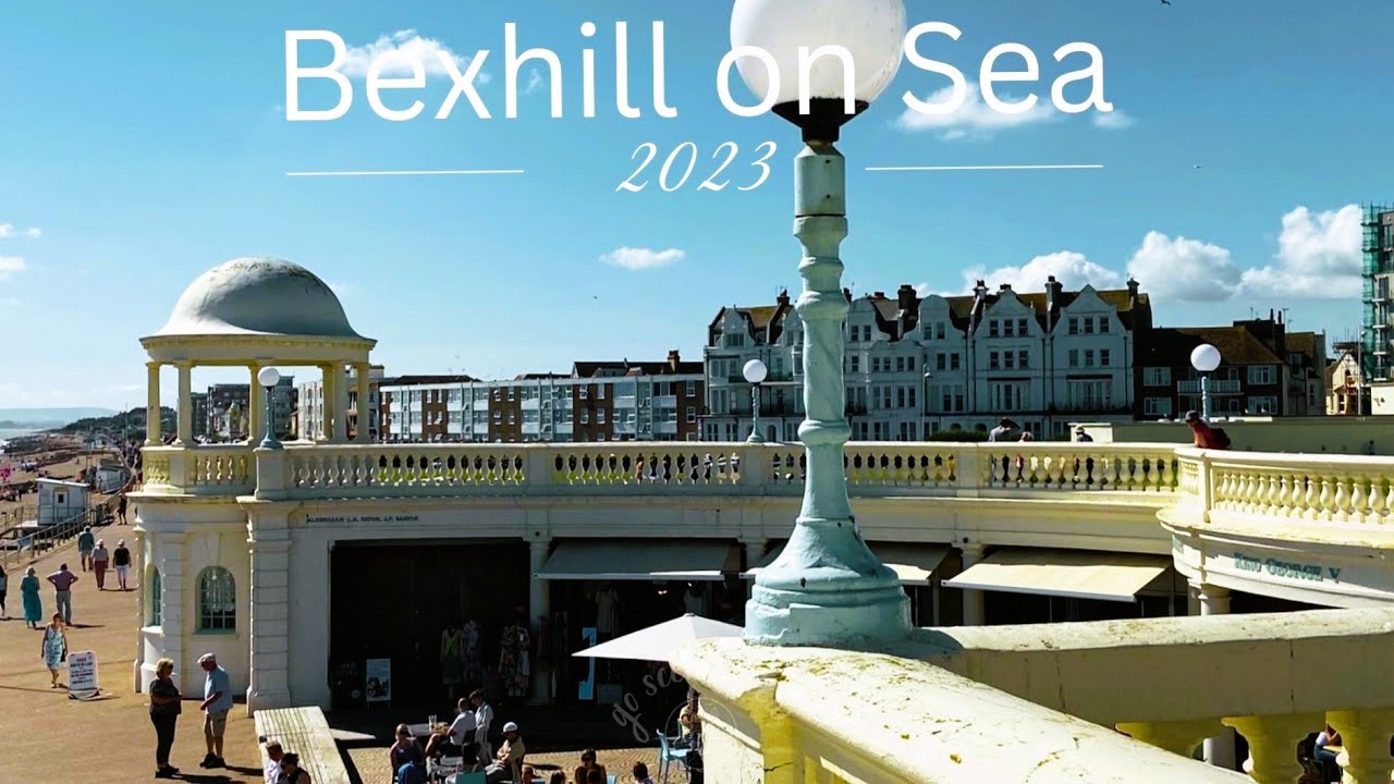 Bexhill on Sea 4k 2023. Beach, Pavillion, Gardens & Museum.