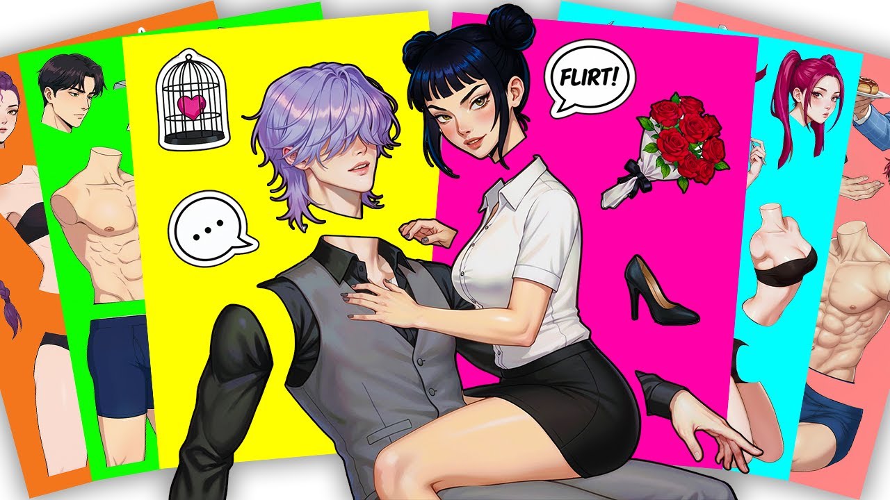 Flirting on another level!💖 HUNTRIX ZOEY x SAJA BOYS MYSTERY - KPOP DEMON HUNTERS | Sticker Book DIY