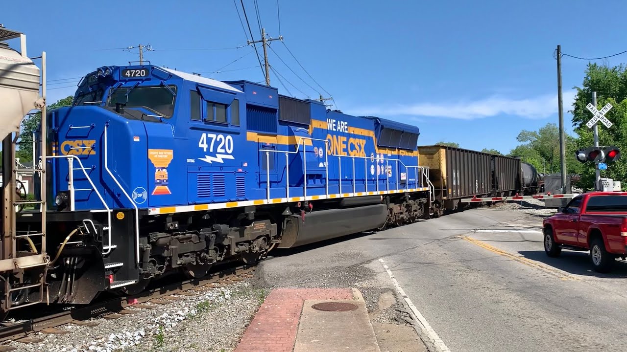 Rare CSX Locomotive DPU, Speeding Trains, Running After CSX & Norfolk Southern Trains & RR Radio