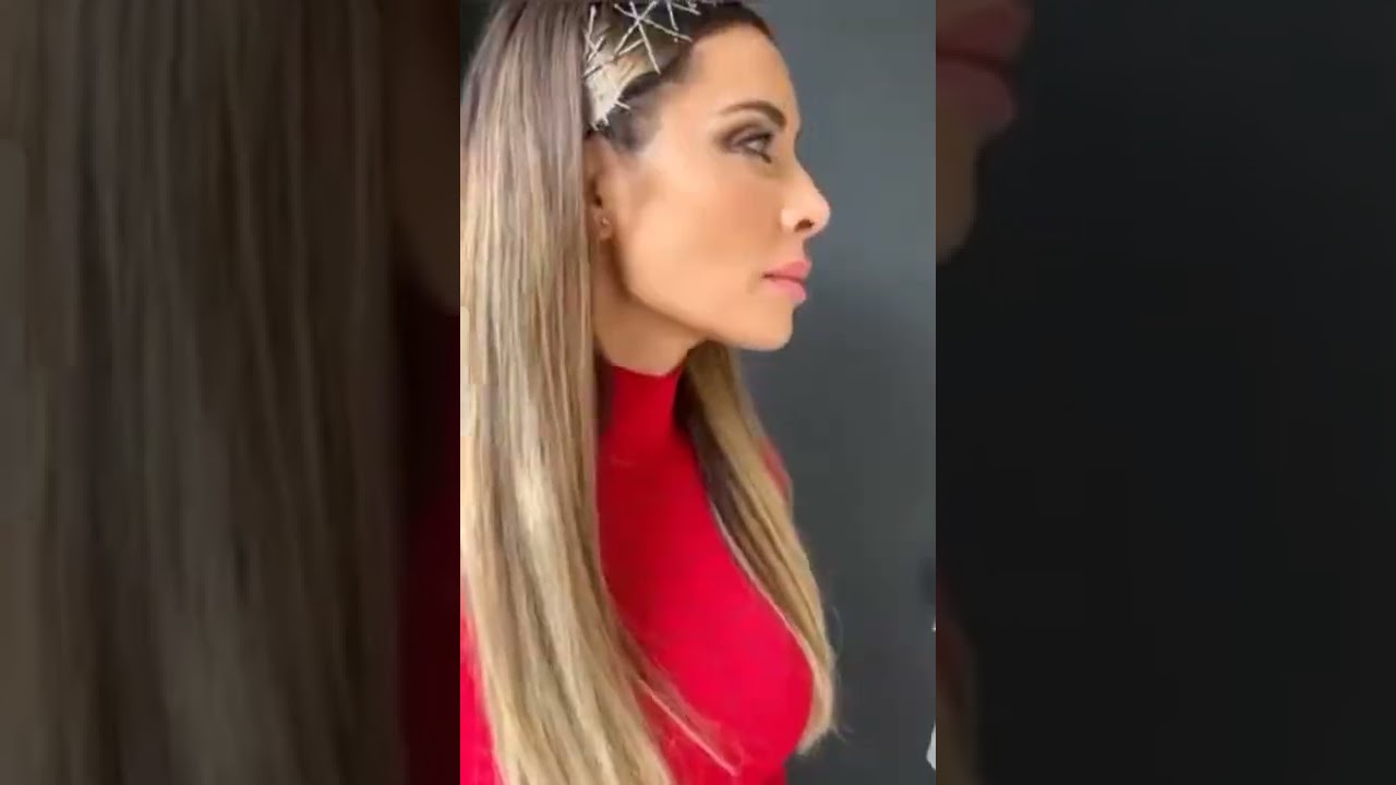 Pilar Rubio is a Spanish reporter and TV presenter in Red dress