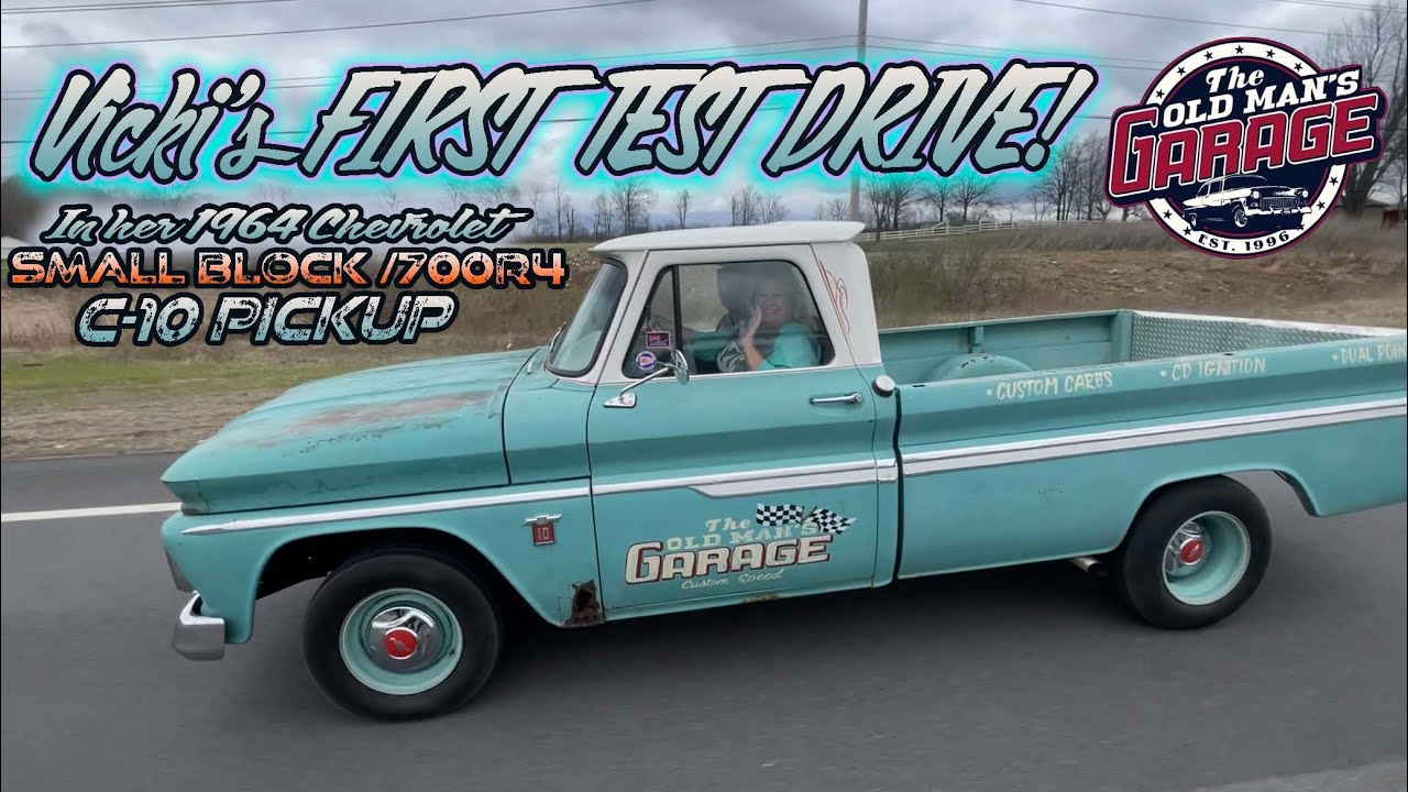 Вики садится за руль! Впервые за рулём Chevrolet C-10 1964 года.