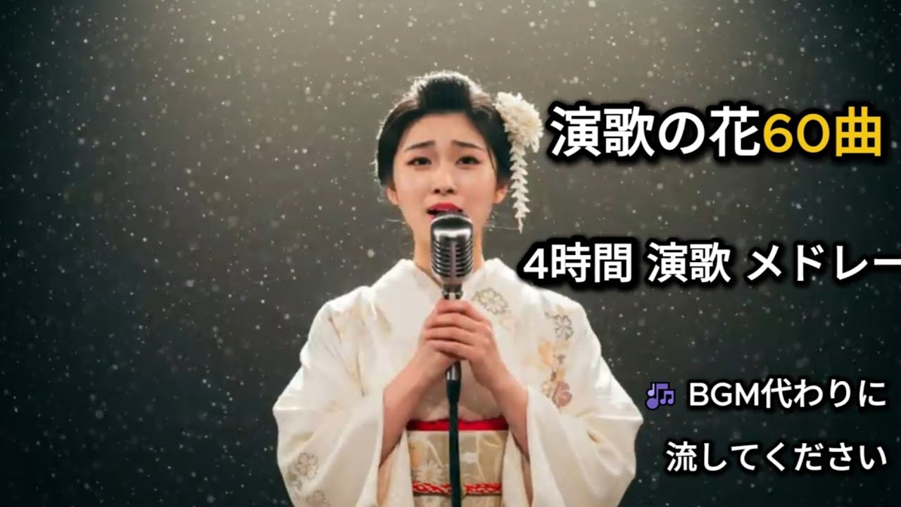 心を込めて歌う日本演歌｜名曲60選・4時間メドレー｜女性ボーカルBGM