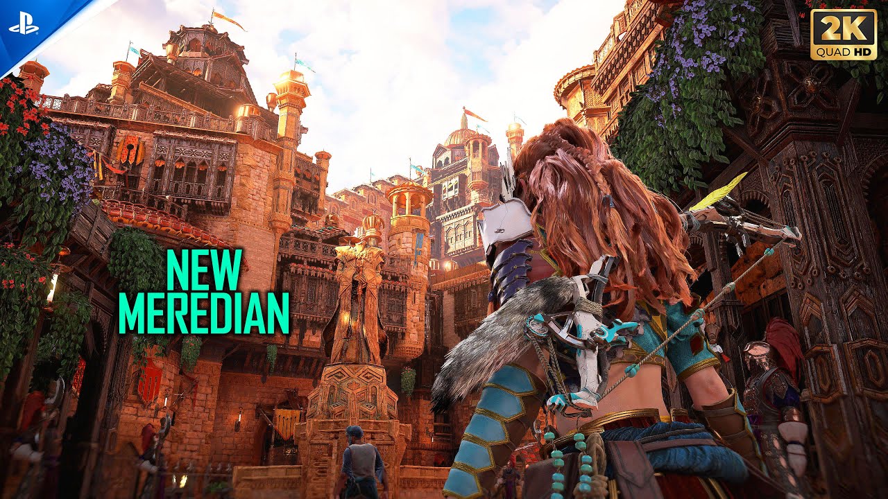 Aloy touring the Remastered Meridian | Zero Dawn Remastered | PS5