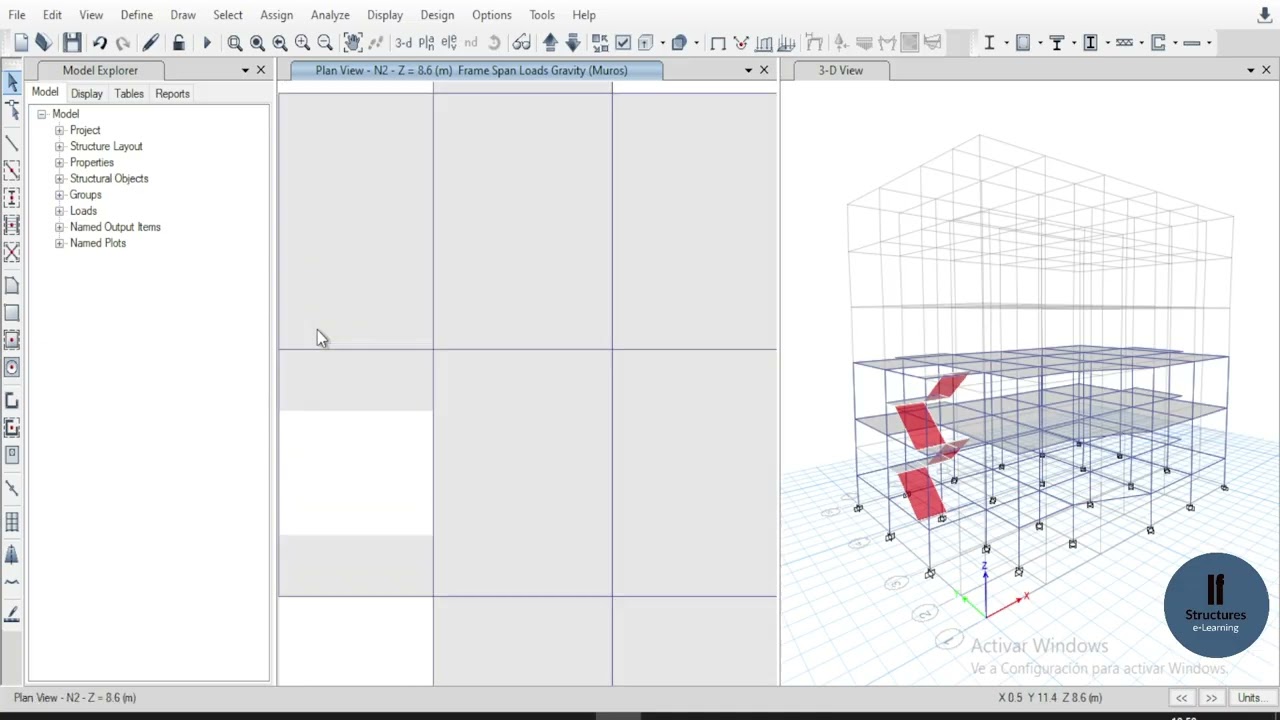 38 Estructura de H°A° Piso 2,3 Edición de geometria de piso