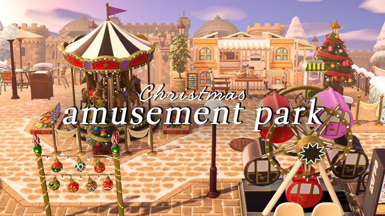 크리스마스🎄에는 놀이공원에 가요🎡🎠 | 모동숲 섬꾸