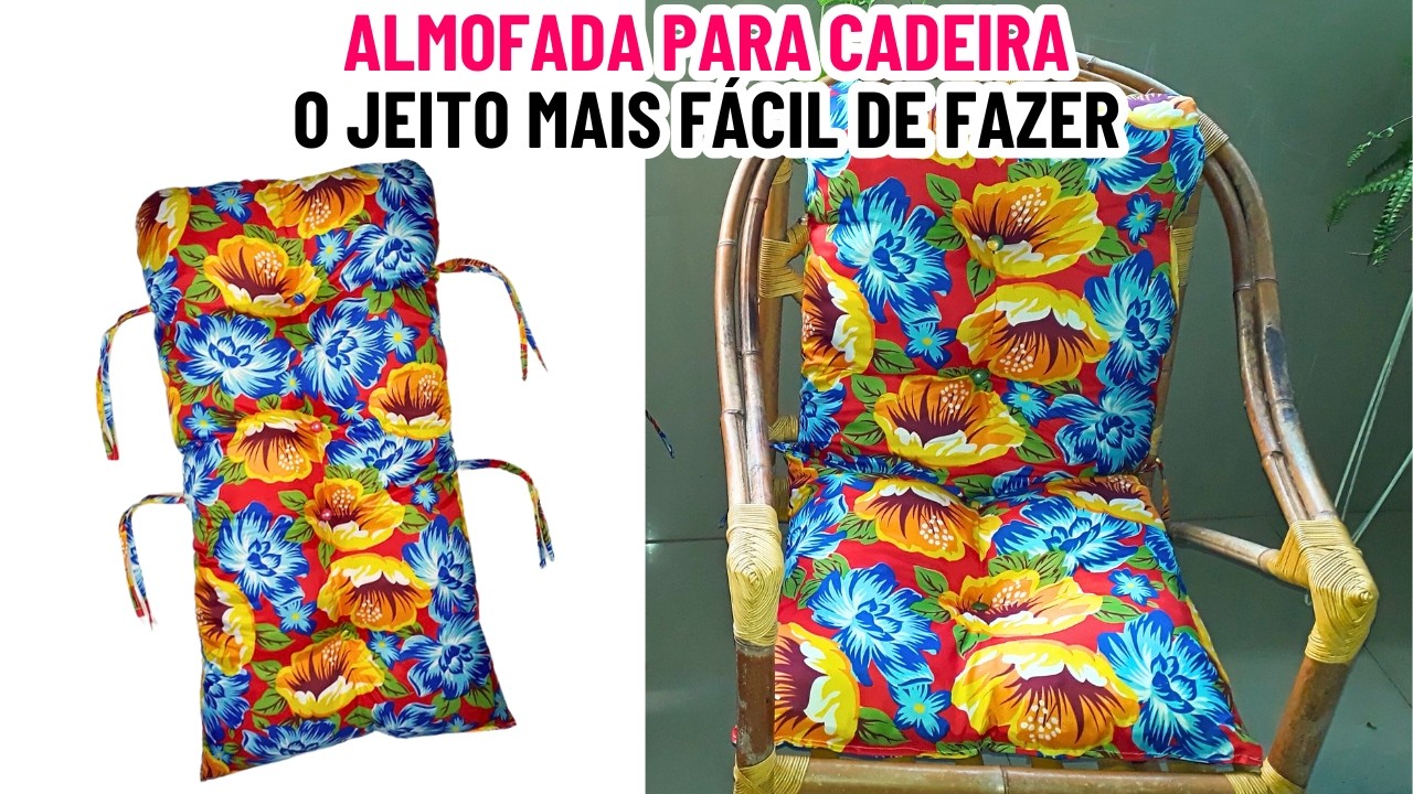 🌸COMO FAZER MESMO SEM EXPERIÊNCIA EM COSTURA, ALMOFADA PARA CADEIRA COM MEDIDAS