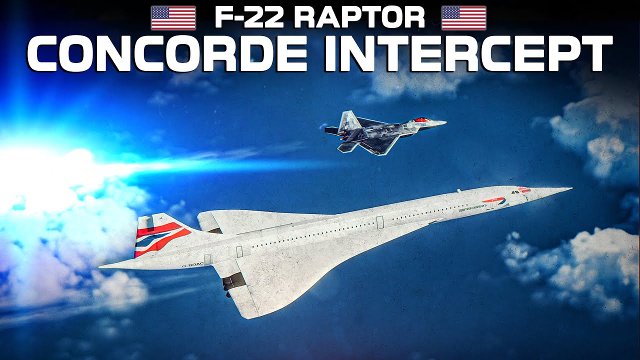 Перехват истребителя F-22 Raptor Concorde | В тылу врага | Цифровой боевой симулятор | DCS |