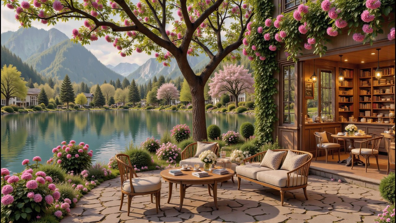 Tranquil Lakeside Garden Jazz 🌸 Smooth Jazz Ambience for Deep Relax, Focus, Work & Study