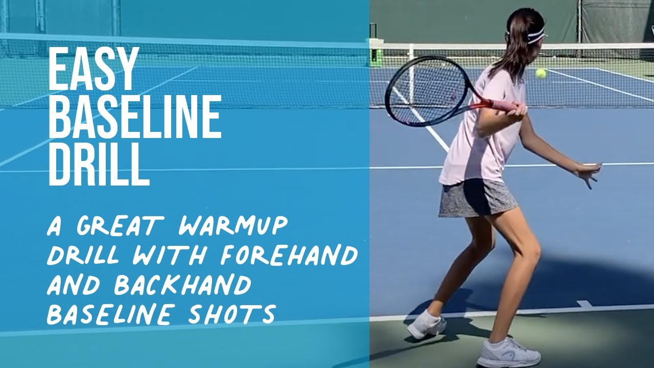 Easy Baseline Tennis Training Drill for the Spinshot Tennis Ball Machine