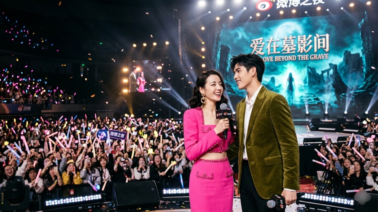 Wow! Dilraba Dilmurat i Chen Feiyu odtwarzają viralową scenę na wydarzeniu Weibo w Pekinie