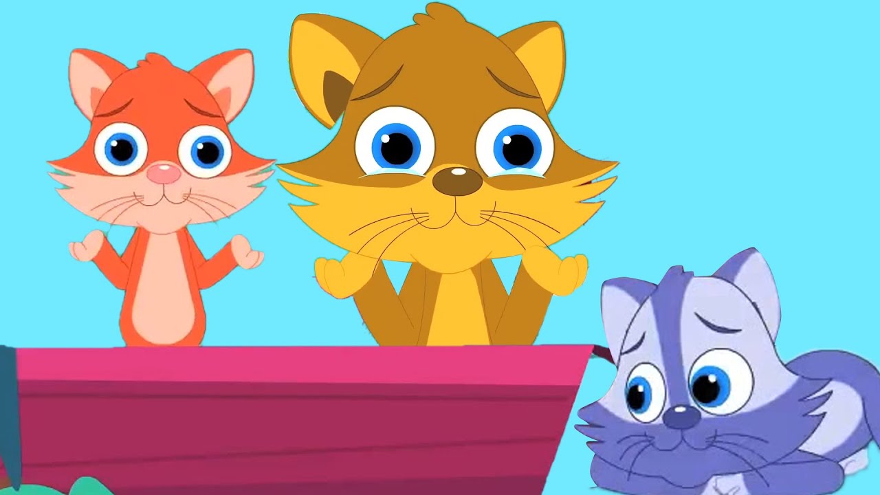 Tres pequeños gatitos | De la poesía infantil para los niños