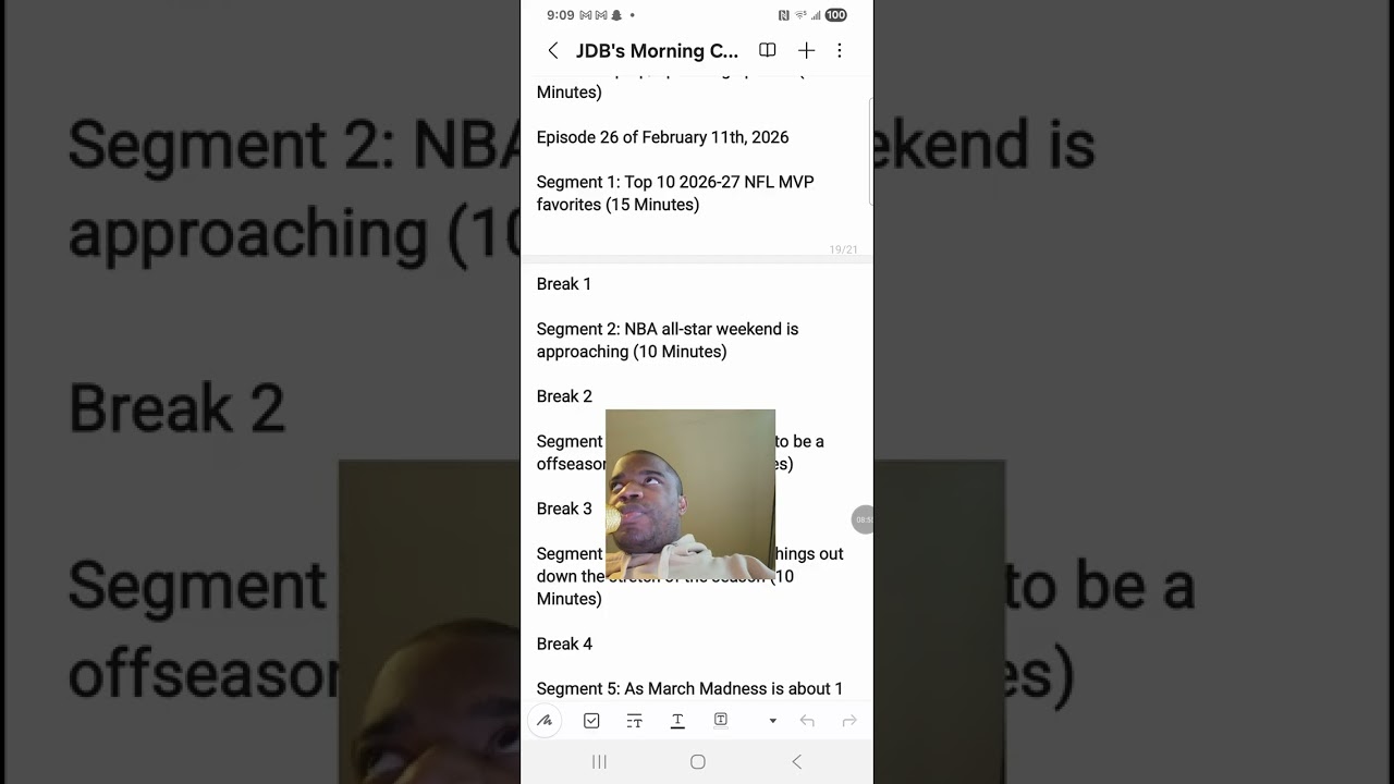 JDB's Morning Cap Episode 26
